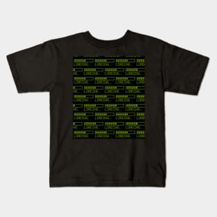 Loading Bar Pattern Green Kids T-Shirt